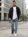 Pánská přechodná bunda oboustranná černá FashionStreet TX5135 M
