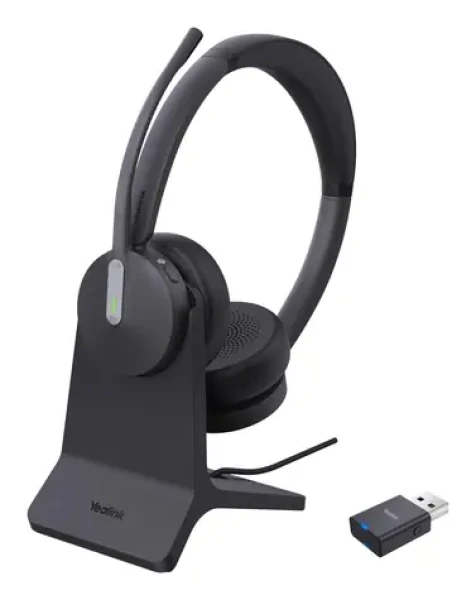 Yealink WH64 Dual / Stereo náhlavní souprava / On-ear / mikrofon (WH64 HYBRID DUAL WITH CHARGING STAND TEA)