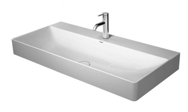 DURAVIT - DuraSquare Umyvadlo nábytkové 100x47 cm, s 1 otvorem pro baterii, DuraCeram, alpská bílá 2353100071