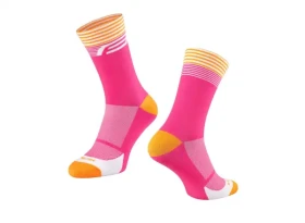 Force Streak ponožky růžovo/oranžové vel. L/XL (42-46)