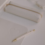 Eulenschnitt Podložka na pracovní stůl Heart Cream 80 x 40 cm, krémová barva, textil