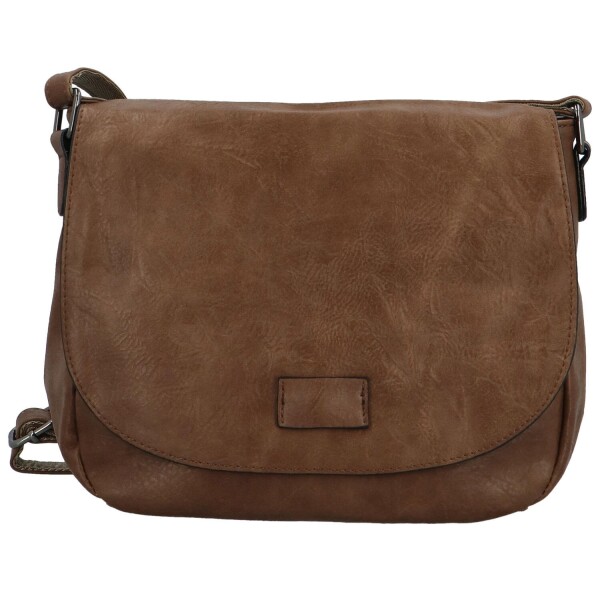 Stylová dámská koženková crossbody kabelka Jacinda new, khaki