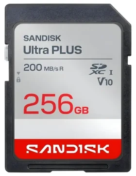 SanDisk Ultra Plus SDXC 256GB / Paměťová karta / UHS-I / U1 / Class 10 / 200 MB/s (SDSDUBQ-256G-GN6IN)