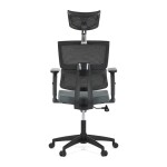 Kancelářská židle, potah šedá látka a černá síťovina MESH, houpací mech.