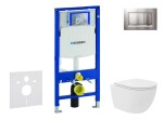GEBERIT - Duofix Set předstěnové instalace, kompaktního klozetu Oudee Vortex a sedátka softclose, tlačítko Sigma30, lakovaný chrom mat/chrom SANI11CA1142