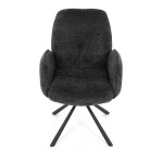 Jídelní židle, černá, hladká látka, DCH-D1330 BK2