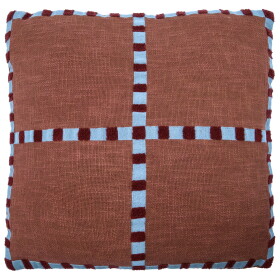 House Doctor Bavlněný povlak na polštář Cross Brown 50 × 50 cm, multi barva, textil