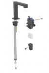 GEBERIT - Brenta Termostatická elektronická umyvadlová baterie, síťové napájení, easy to clean, matná černá 116.197.14.1
