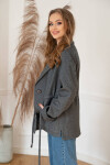Volný béžový krátký dámský kabát model 15068439 béžový ROSSE LINE
