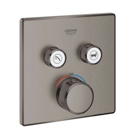 GROHE - Grohtherm SmartControl Termostatická baterie pod omítku se 2 ventily, kartáčovaný Hard Graphite 29124AL0