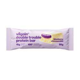 Vilgain Double Trouble Protein Bar Borůvkový cheesecake 55g
