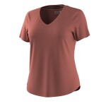 SMARTWOOL Wmns Active Ultralite V-Neck Short Sl, Burnt Sienna (vzorek) velikost: M