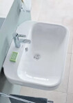 DURAVIT - Happy D.2 Umyvadlo 600x475 mm, s přepadem, s otvorem pro baterii, s WonderGliss, bílá 23166000001