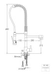 STEINBERG - 100 Dřezová baterie s flexibilním ramenem a sprškou, kartáčovaný gun metal 100 1480 BGM
