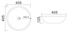 Kielle - Idolio Umyvadlo na desku, průměr 40 cm, bílá 30624410