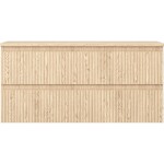 MEXEN/S - Rivel koupelnová skříňka pod umyvadlo 100 cm s deskou, 2 zásuvky, reliéf , dub 91A20-10047-2-BFFC81