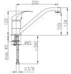 KFA - ATUT dřezová baterie, chrom 5513-955-00