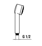Laufen - Sprchové příslušenství Sprchová hlavice, chrom WI108982100000