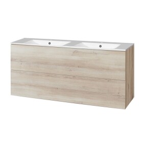 MEREO - Aira, koupelnová skříňka s keramickym umyvadlem 121 cm, dub Kronberg CN723