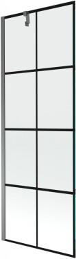 MEXEN/S - Next vanová zástěna FIX 70 x 150, černá vzor, grafit metal 895-070-000-00-77-95