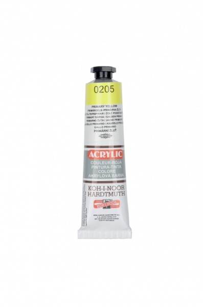 Akrylová barva Koh-i-Noor 40 ml - žlutá primární 0205