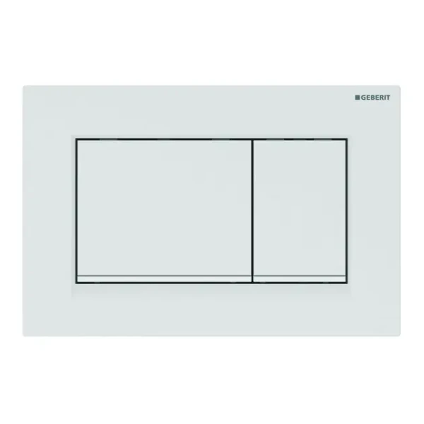 Geberit Ovládací tlačítko splachování, matná bílá/bílá 115.883.01.1