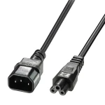 Lindy C14-C5 černá / Napájecí kabel / 5 m / VDE (30343)