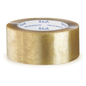 36 x PP lepicí páska s firemním potiskem RAJA, standardní, 2 barevný potisk,průhledná, 48mm x 66m