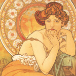Nástěnný kalendář poznámkový 2027 Notique Alfons Mucha, 30 x 30 cm