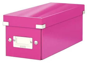 Leitz ClickStore Krabice na CD růžová / 30 standardních 60 úzkých 160 papírových obálkách (60410023)