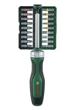 Bosch Ráčnový šroubovák s bity zelená/černá / Sada bitů / 19 ks / Moment do 36 Nm / Magnetický držák (1600A02Z9A)