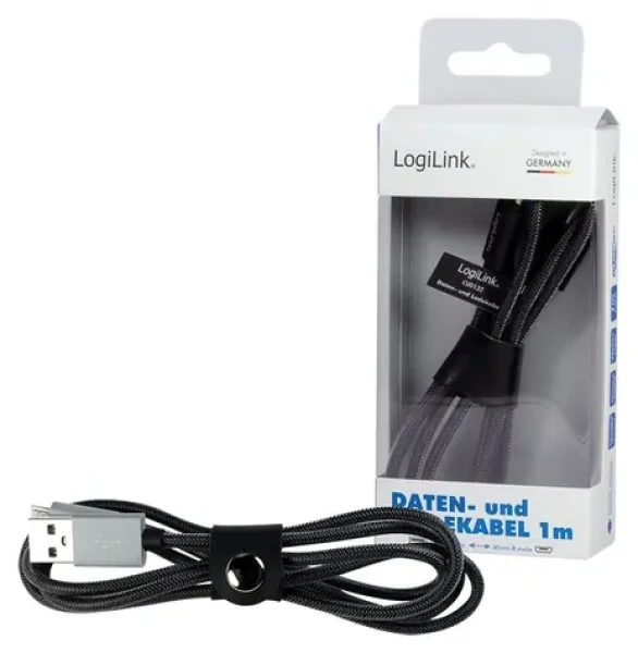 LogiLink USB-A - Micro-USB kabel šedá / Kabel / USB 2.0 / 1 m (CU0132)