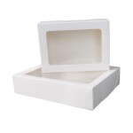 Cake star krabička na makronky nebo cukroví bílá 23 x 18 x 5 cm (na 12 kusů)