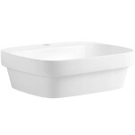 CERANO - Umyvadlo keramické - polozápustné i na desku - Nera - bílá lesklá - 50x42,5 CER-680352