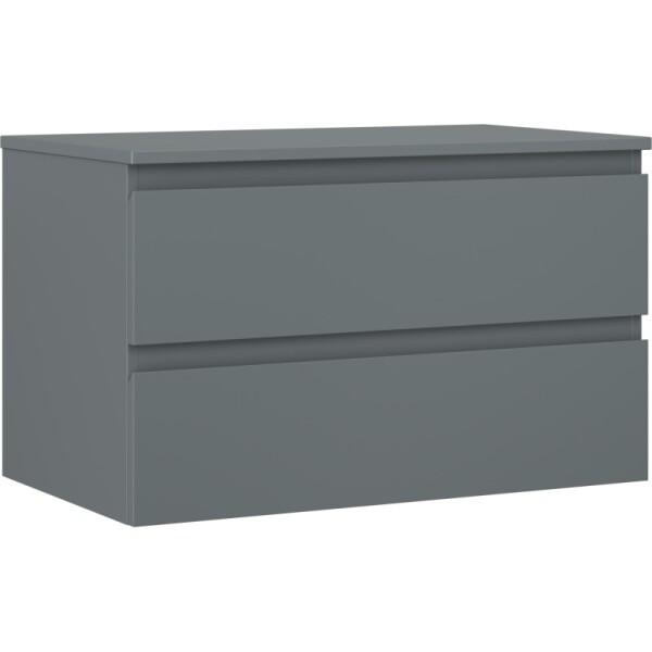 MEXEN/S - Orio koupelnová skříňka pod umyvadlo 80 cm s deskou, 2 zásuvky, grafit mat 91A10-08047-2-BFFC66