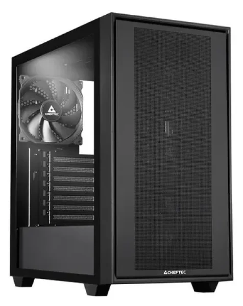 Chieftec Night Hunter GS-03B-BLK-OP černá / Skříň / Midi Tower / tvrzené sklo / ATX, E-ATX / bez zdroje / USB-C (GS-03B-BLK-OP)