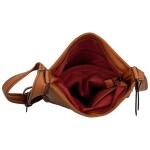 Módní dámská koženková crossbody kabelka Evelyne, hnědá