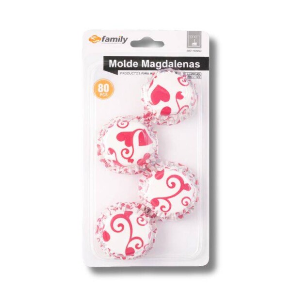 Dortisimo Košíčky na mini muffiny Srdíčka a ornamenty (80 ks)