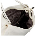 Trendy dámská koženková kabelka na rameno Nina, bílá