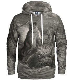 Aloha From Deer Dore Series Monkey On Dolphin Hoodie H-K AFD494 Grey