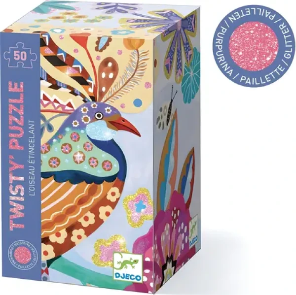 DJECO Třpytivé puzzle Jiskřivý pták