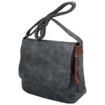 Praktická dámská taška na rameno s klopou Luciano, šedá