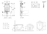 GEBERIT - Kombifix Set předstěnové instalace, klozetu Oudee a sedátka softclose, tlačítko Sigma20, matná černá/černá SANI15CA5156