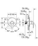 GROHE - Eurosmart Sprchová baterie pod omítku s tělesem, chrom 33556002