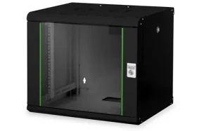 Digitus Unique černá / Nástěnný rozvaděč / 19" / 9U / 509x600x450 mm / aktivní chlazení (DN-19 09-U-SW)