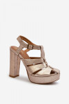 Sandály na podpatku model 198400 Step in style 37