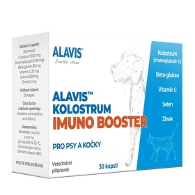 ALAVIS Kolostrum Imuno Booster 30 kapslí / pro podporu imunity vitality a rekonvalescence pro psy a kočky (V358)
