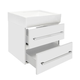 Koupelnová skříňka s umyvadlem SAT Cube Way 60x53x46 cm bílá lesk CUBE46602BISATCW CUBE46602BISATCW
