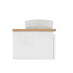 Koupelnová skříňka s krycí deskou SAT B-WAY 59x30x45 cm bílá lesk BWAY60WDOAK BWAY60WDOAK