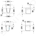 DURAVIT - D-Code Polosloup pro umyvadlo 070545, alpská bílá 08571700002